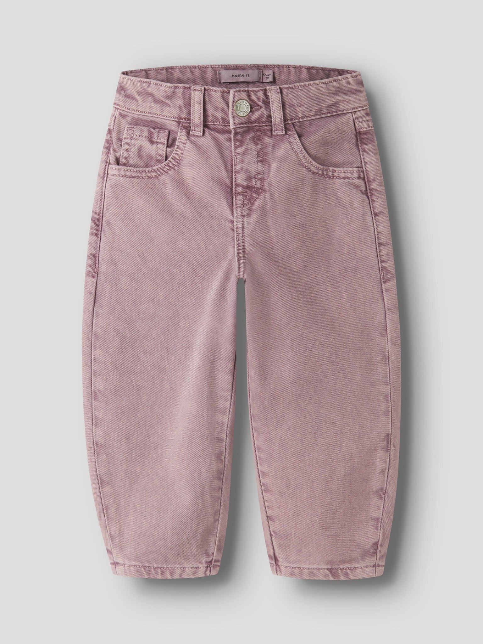 NAME IT Bella Barrel Denim Jeans in Wild Ginger angled view