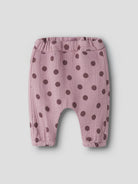 NAME IT Noras Pants in Lilas DOT angled view