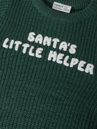 NAME IT Rissi Long Sleeve LOOSE Knit in Botanical Garden textured knit and slogan detail