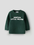 NAME IT Rissi Long Sleeve LOOSE Knit in Botanical Garden angled view