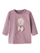 NAME IT Nivas Long Sleeve Top in lilas front view