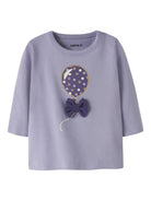NAME IT Nivas Long Sleeve Top in Heirloom Lilac front view