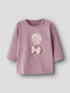 NAME IT Nivas Long Sleeve Top in lilas angled view