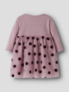 NAME IT Nagina Long Sleeve Dress in Lilas back view