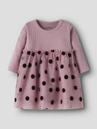 NAME IT Nagina Long Sleeve Dress in Lilas angled view