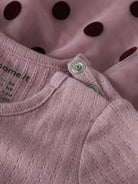 NAME IT Nagina Long Sleeve Dress in Lilas button collar detail