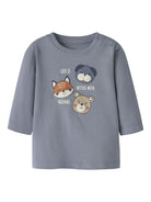 NAME IT Nollo Long Sleeve Top in Tradewinds front view