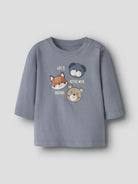 NAME IT Nollo Long Sleeve Top in Tradewinds angled view