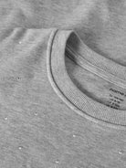 NAME IT Noluvi Long Sleeve Sweatshirt in Grey Melange collar detail