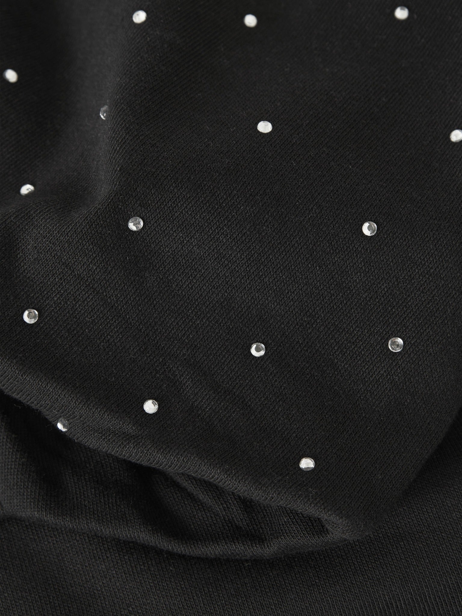 NAME IT Noluvi Long Sleeve Sweatshirt in Black studded fabric detail