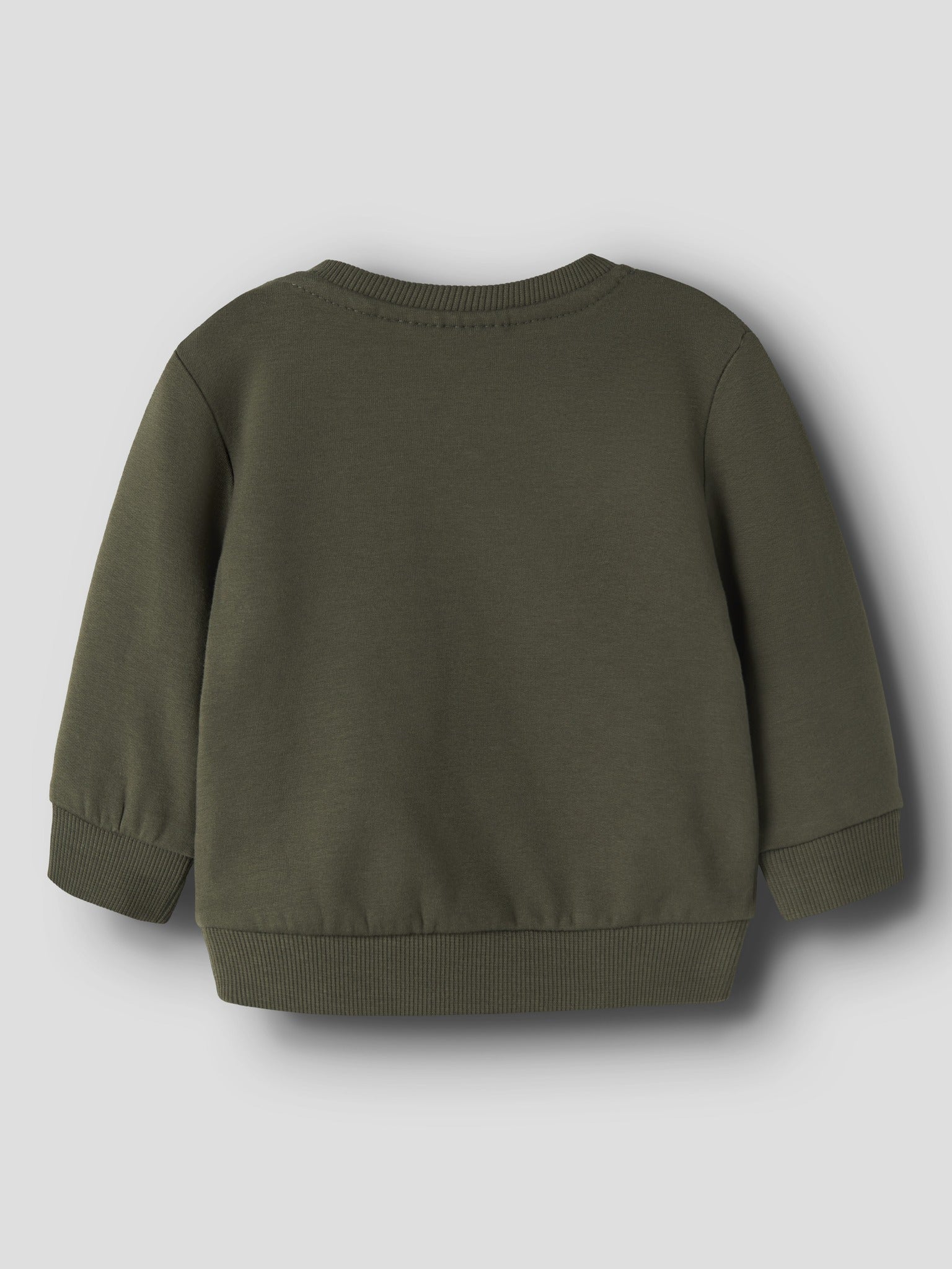 NAME IT Neil Long Sleeve Sweatshirt in Olive Night back view