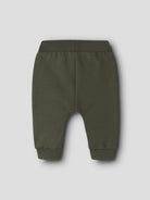 NAME IT Neil Sweat Pants in Olive Night back view