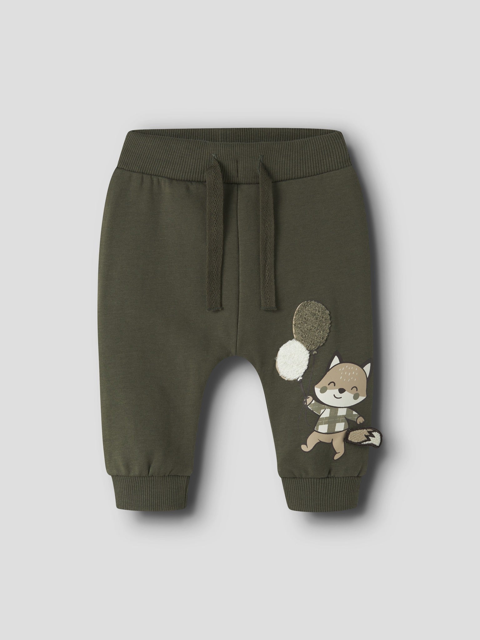 NAME IT Neil Sweat Pants in Olive Night angled view