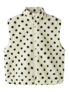 NAME IT Nolpo Short Teddy Vest in Antique White front view