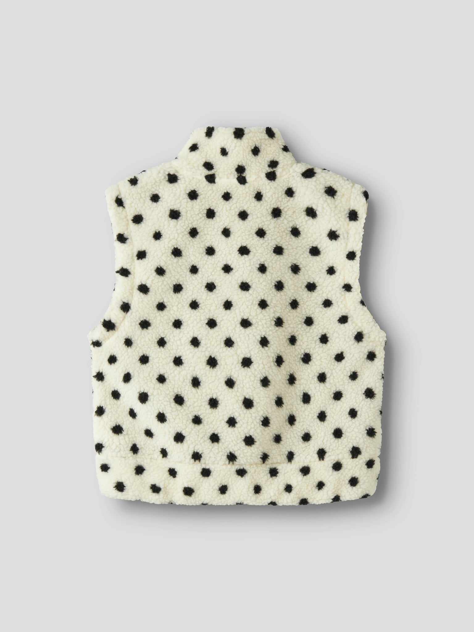 NAME IT Nolpo Short Teddy Vest in Antique White back view