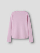 Back view of NAME IT Nolovo Long Sleeve Slim Top in Begonia Pink