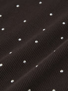Rhinestone detail on NAME IT Nolovo Long Sleeve Slim Top in Chocolate Plum