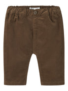 NAME IT Ben Bow Tap Cord Trousers in Sepia front view