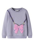 NAME IT Neome Long Sleeve Sweatshirt in Heirloom Lilac angled view