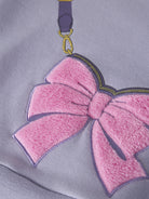 NAME IT Neome Long Sleeve Sweatshirt in Heirloom Lilac textured bow detail