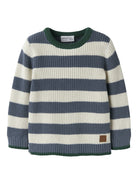 NAME IT Nereus Long Sleeve Knit in Blue Mirage front view