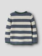 NAME IT Nereus Long Sleeve Knit in Blue Mirage back view