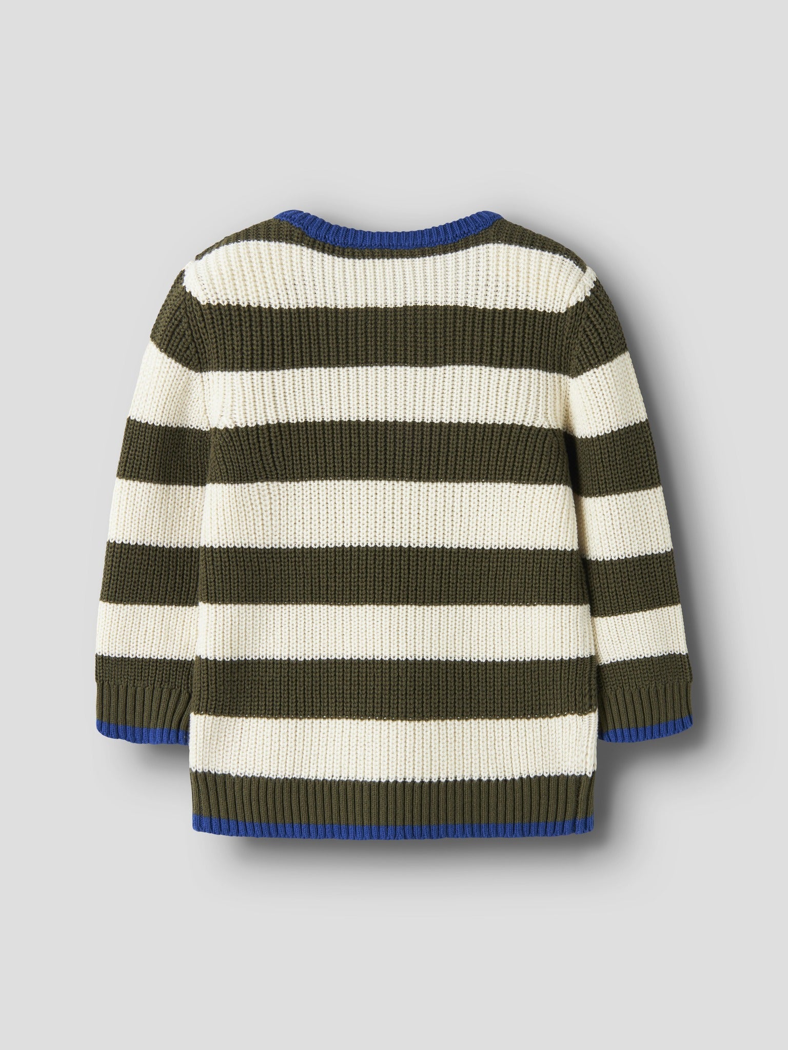 NAME IT Nereus Long Sleeve Knit in Olive Night back view