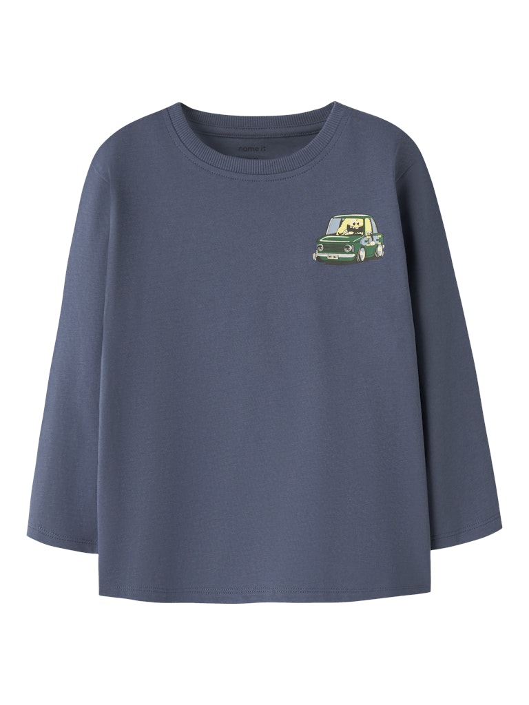 NAME IT Velix Top in Vintage Indigo front view