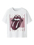 NAME IT Adula Rollings Short Sleeve Top Unv in Bright White front view