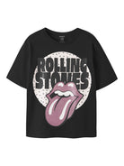 NAME IT Adula Rollings Short Sleeve Top Unv in Black front view