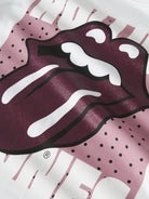 NAME IT Adula Rollings Short Sleeve Top Unv in Bright White graphic print detail