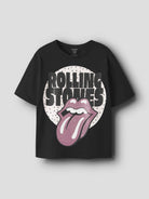 NAME IT Adula Rollings Short Sleeve Top Unv in Black angled view