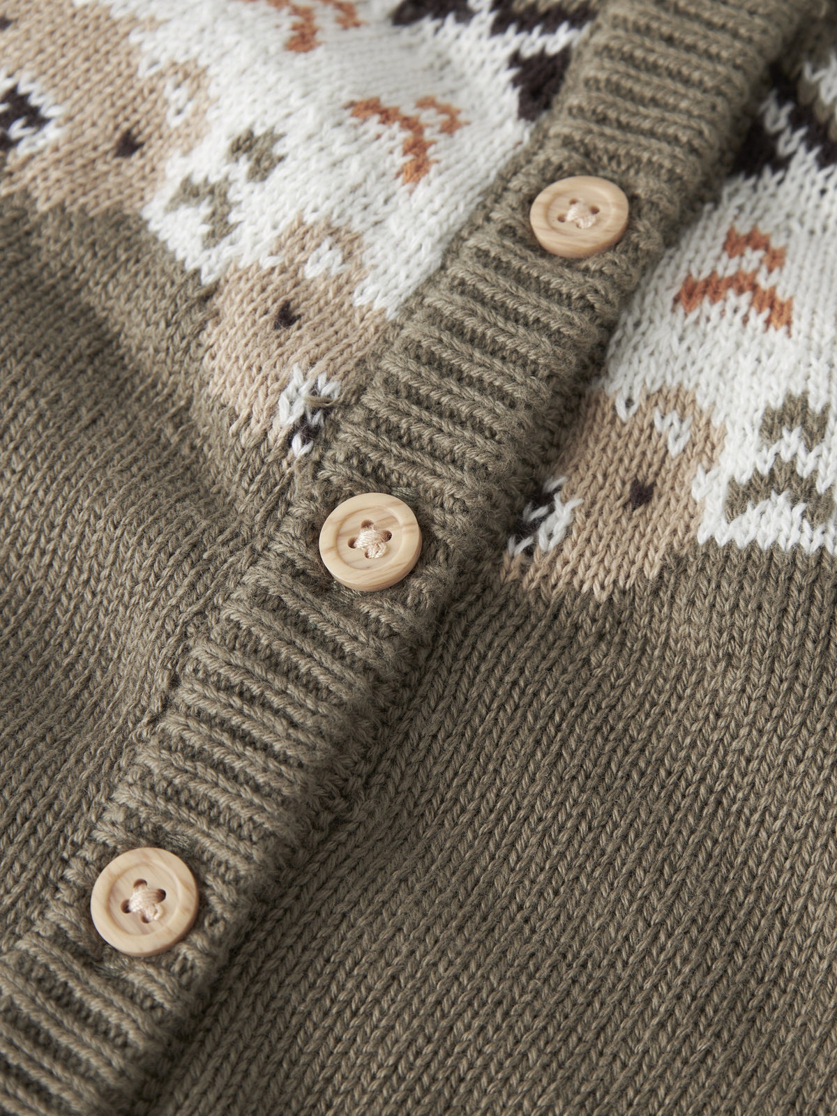 NAME IT Osmane Long Sleeve Knit Cardigan in Mermaid button placket detail