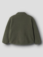 NAME IT Owe Long Sleeve Teddy Card in Olive Night back view