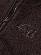 NAME IT Owe Long Sleeve Teddy Card in Chocolate Plum textured fabric detail