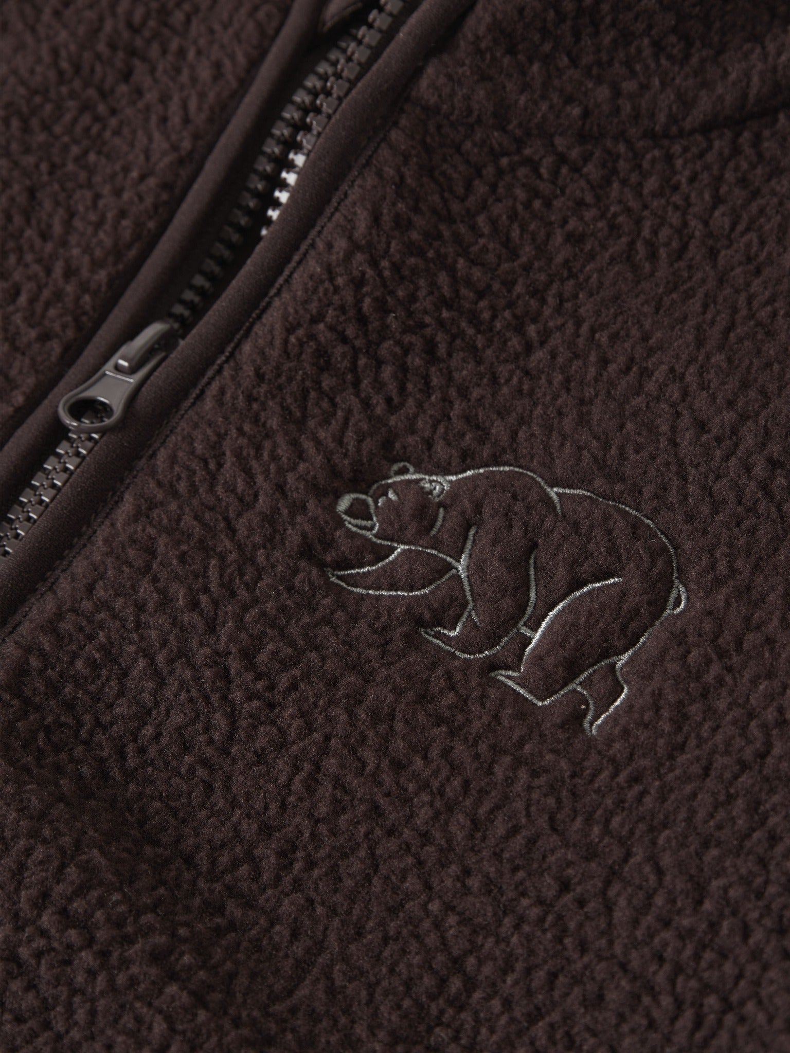 NAME IT Owe Long Sleeve Teddy Card in Chocolate Plum textured fabric detail