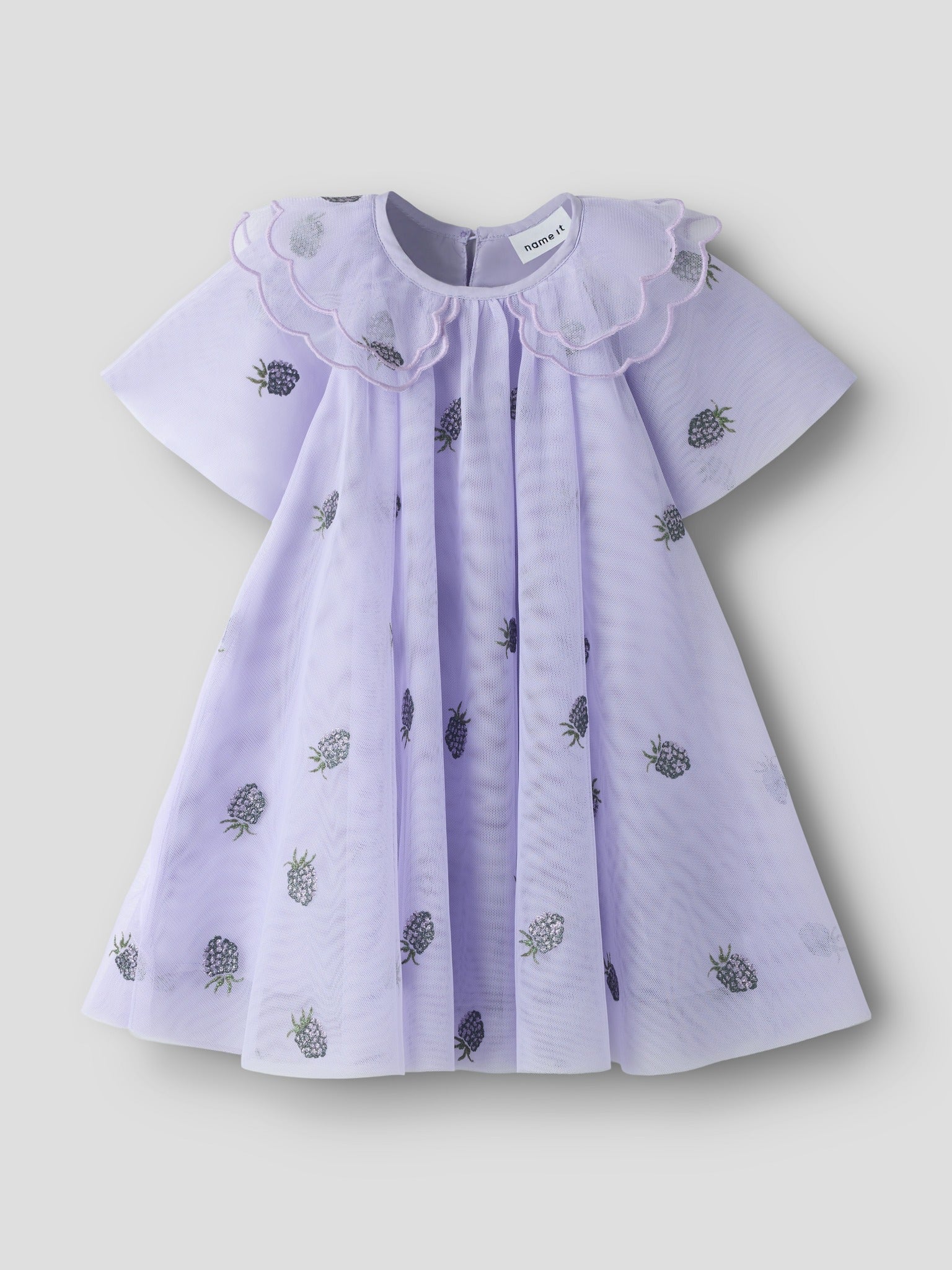 NAME IT Olin Tulle Dress in Heirloom Lilac angled view