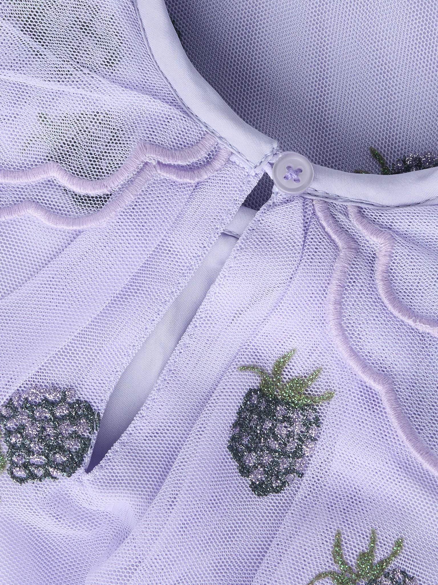 NAME IT Olin Tulle Dress in Heirloom Lilac collar detail
