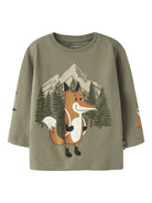 NAME IT Otto Long Sleeve Top in Mermaid front view