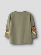 NAME IT Otto Long Sleeve Top in Mermaid back view