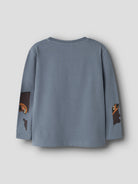 NAME IT Otto Long Sleeve Top in Blue Mirage back view