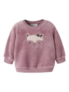 NAME IT Olivine Long Sleeve TEDDY in Lilas front view