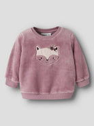 NAME IT Olivine Long Sleeve TEDDY in Lilas angled view