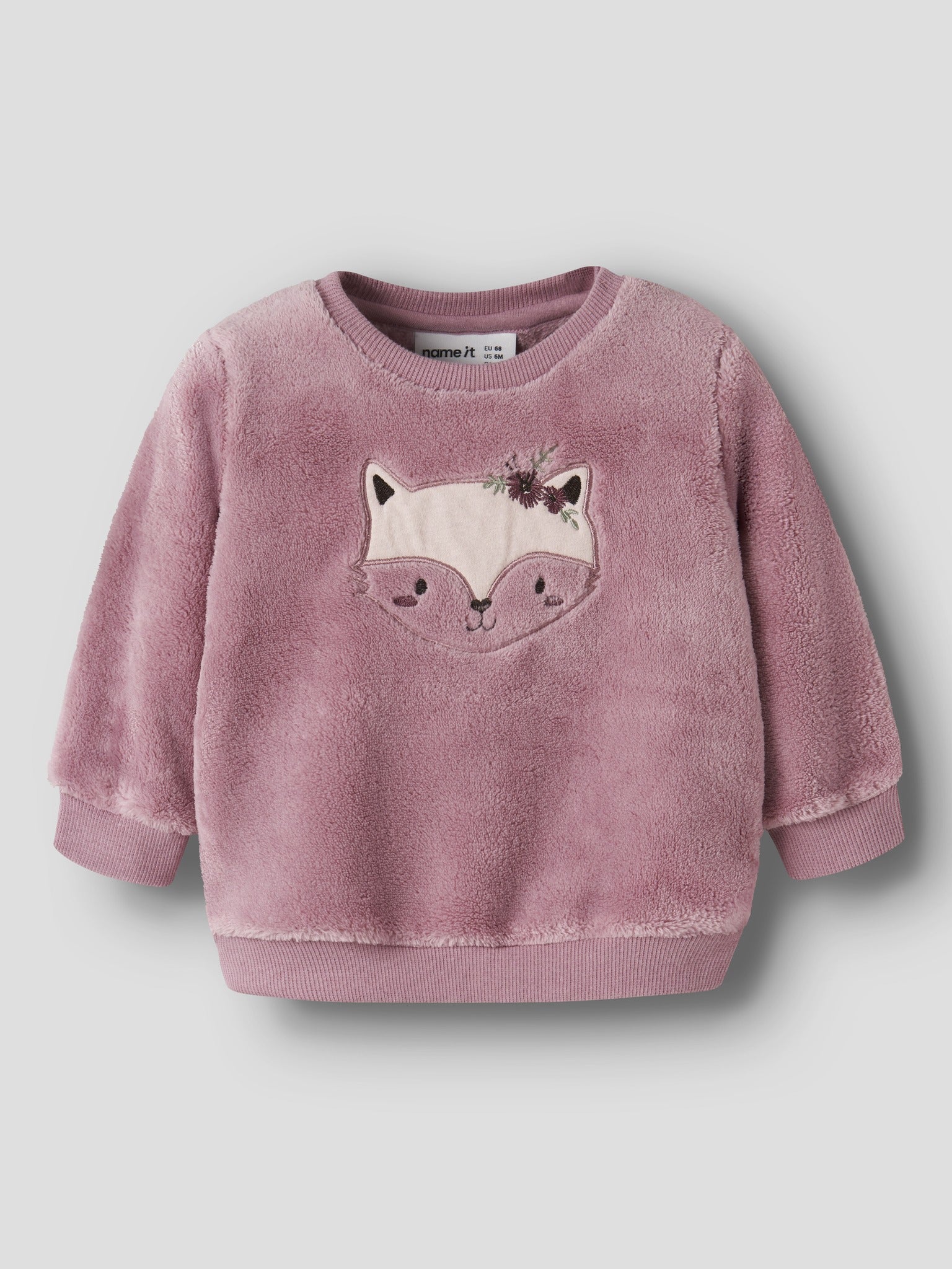 NAME IT Olivine Long Sleeve TEDDY in Lilas angled view