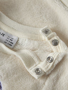 NAME IT Olivine Long Sleeve TEDDY in Antique White button placket detail