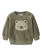 NAME IT Oliwer Long Sleeve TEDDY in Mermaid front view