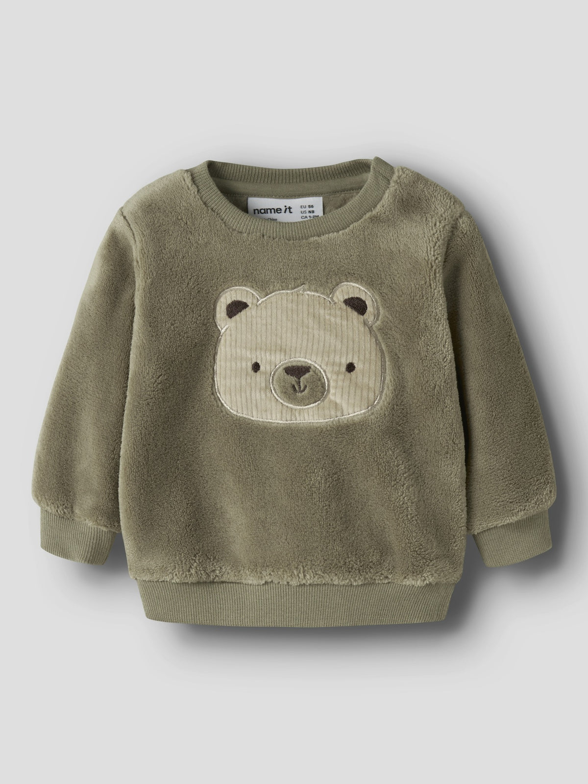 NAME IT Oliwer Long Sleeve TEDDY in Mermaid angled view