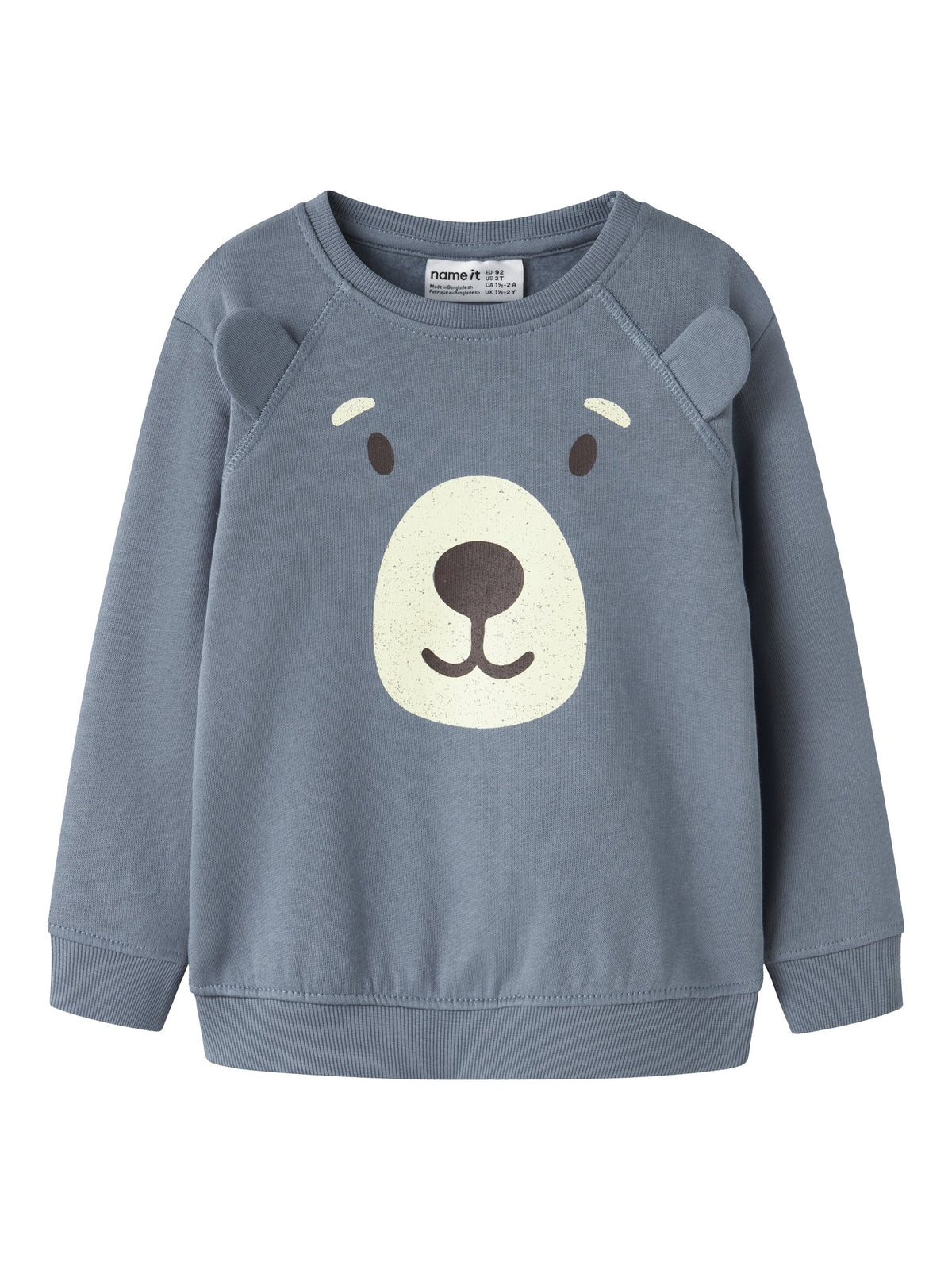 NAME IT Ollie Long Sleeve Sweatshirt in Blue Mirage front view