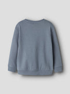 NAME IT Ollie Long Sleeve Sweatshirt in Blue Mirage back view