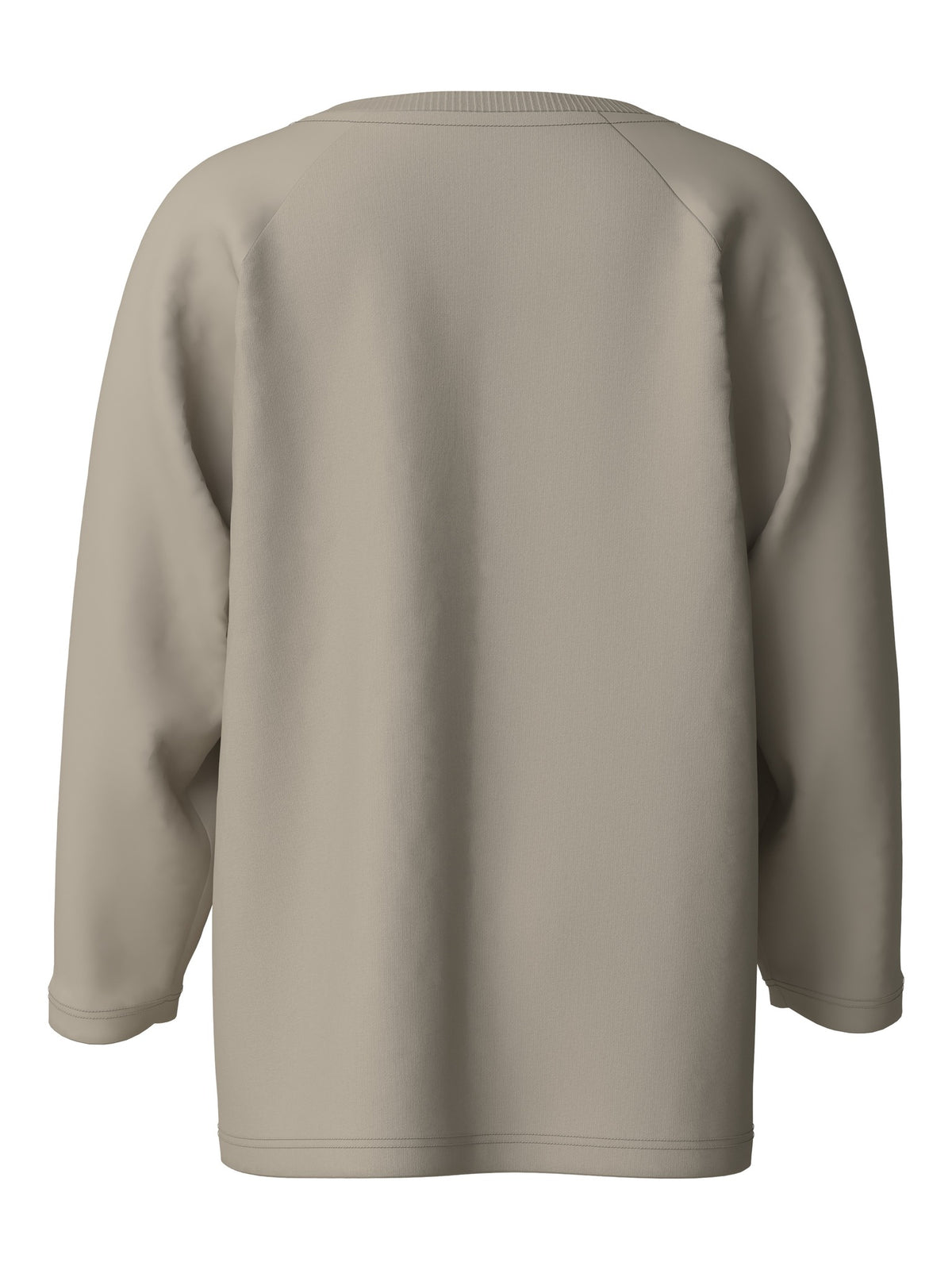 NAME IT Vaglan Long Sleeve Top in Island Fossil Dalmatains back view